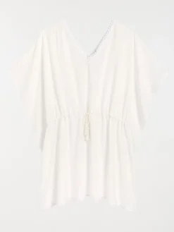 Robe plage écru grande taille femme