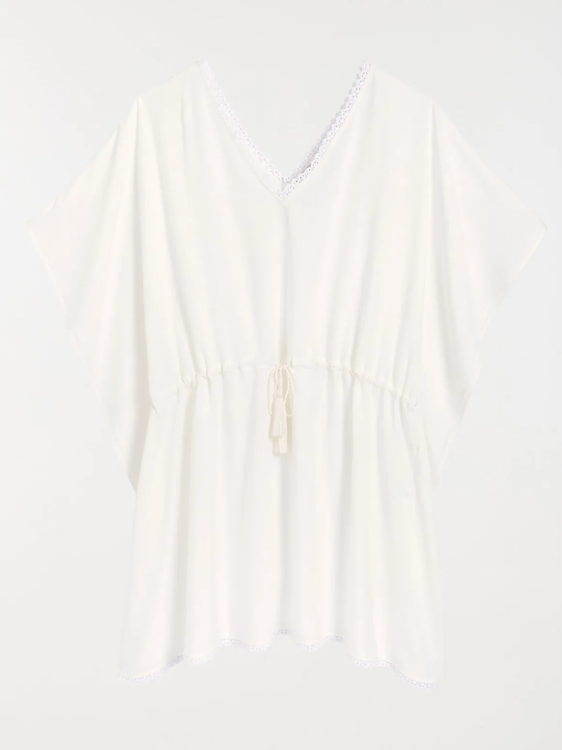 Robe plage écru grande taille femme