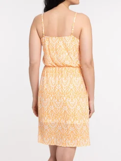 Robe plissée imprimée femme