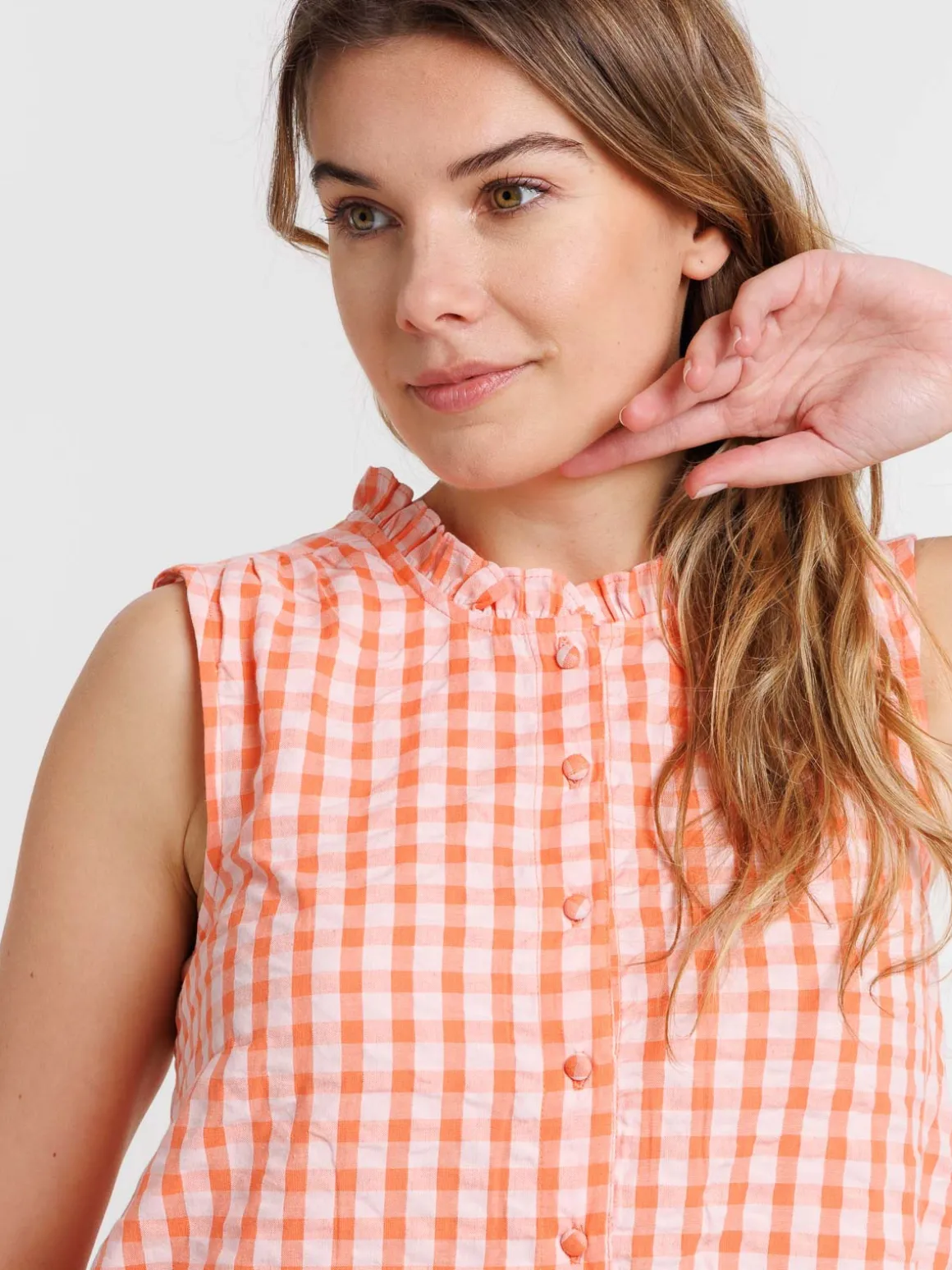 Robe sans manches vichy femme