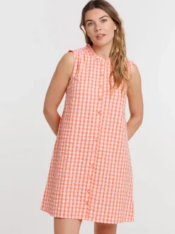 Robe sans manches vichy femme