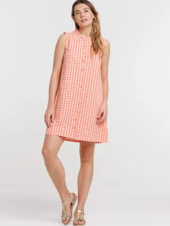 Robe sans manches vichy femme