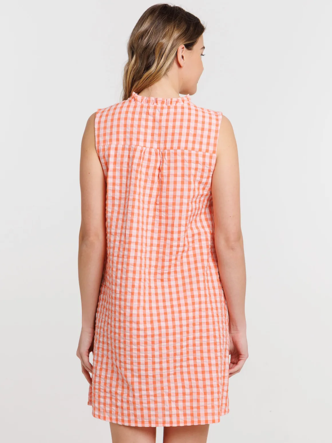 Robe sans manches vichy femme