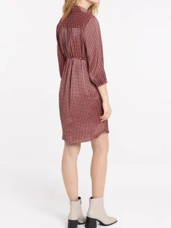 Robe satin imprimée femme