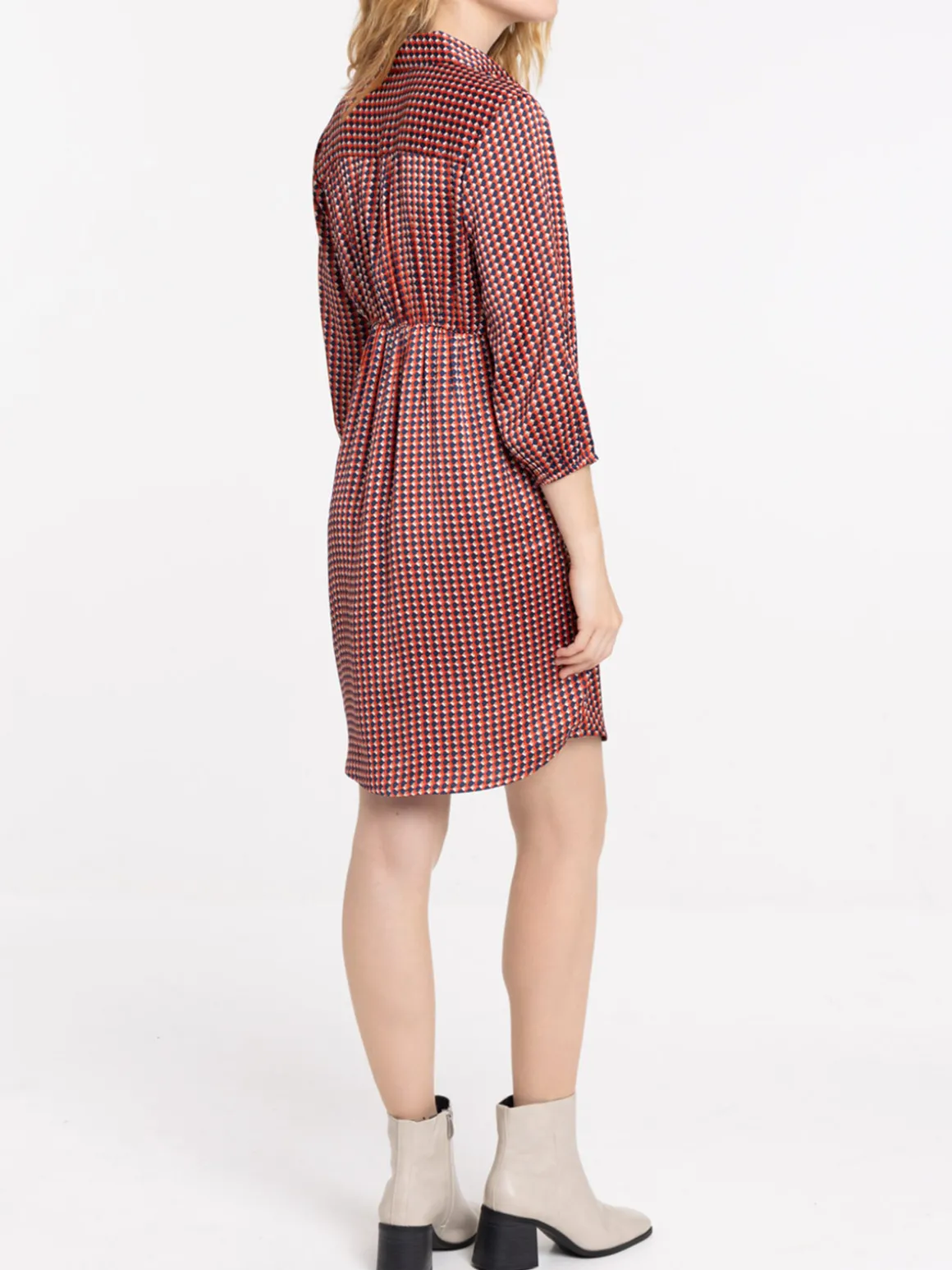 Robe satin imprimée femme