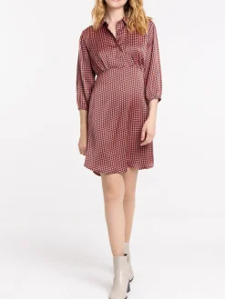 Robe satin imprimée femme