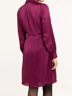 Robe satinée dark raisin femme