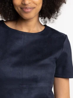 Robe suédine marine navy femme