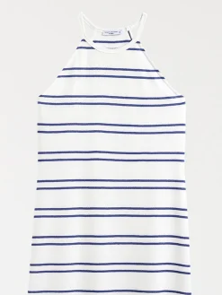 Robe tricot rayée femme