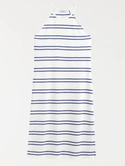 Robe tricot rayée femme
