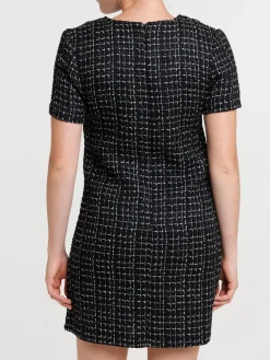 Robe tweed noire femme