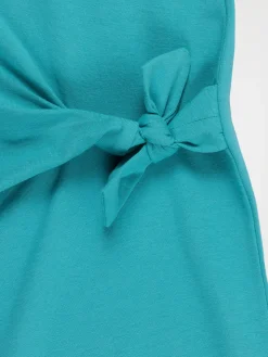 Robe uni noeud fille (3-12A)