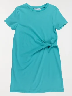 Robe uni noeud fille (3-12A)