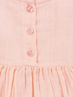 Robe unie pivoine fille (3-36M)