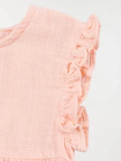Robe unie pivoine fille (3-36M)