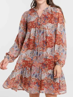 Robe voile imprimée femme