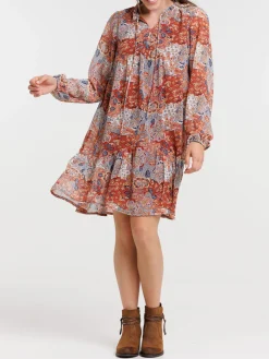 Robe voile imprimée femme