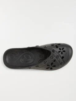Sabot plastique noir fantaisie (36-41)
