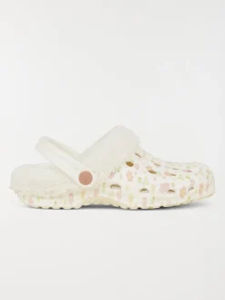Sabots fleuris fourrés fille (31-36)