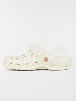 Sabots fleuris fourrés fille (31-36)