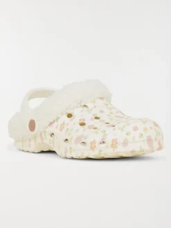 Sabots fleuris fourrés fille (31-36)