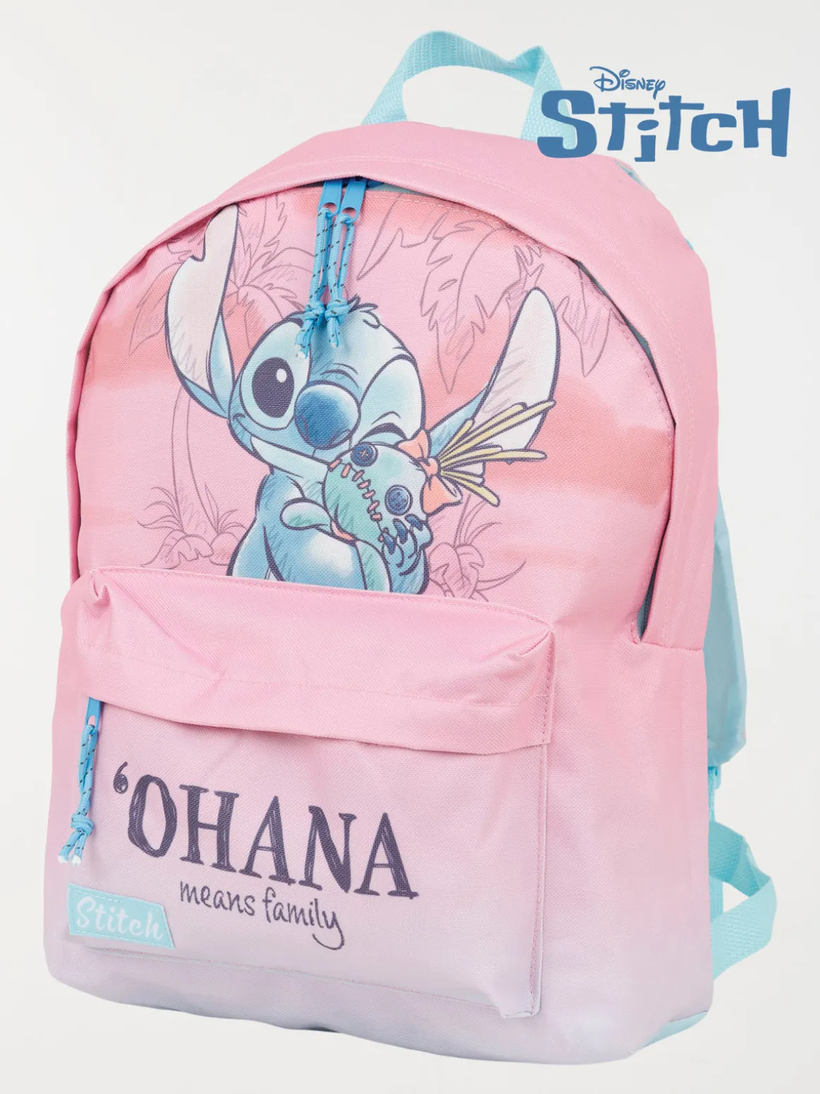 Sac à dos Stitch Ohana rose fille