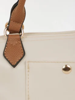 Sac à main bi-matière femme