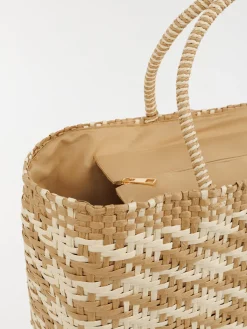 Sac à main motif pied-de-poule femme