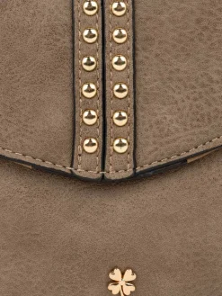 Sac besace trèfle doré femme