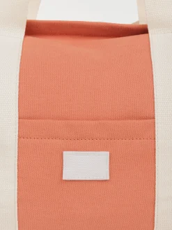 Sac cabas tissus bicolore femme