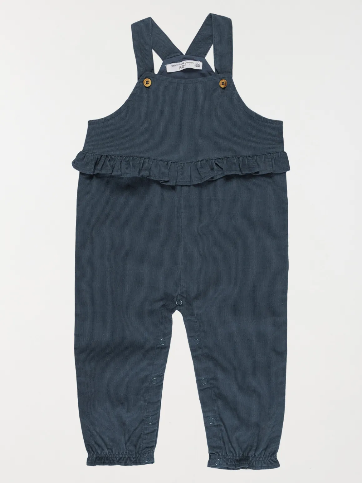 Salopette velours ardoise fille (3-36M)