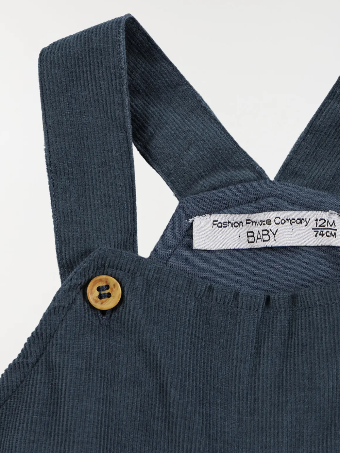 Salopette velours ardoise fille (3-36M)