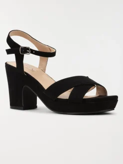 Sandale à talon femme noir (36-41)