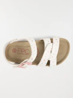 Sandale blanche à pois fille (25-30)