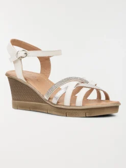 Sandale blanche brides croisées (36-41)