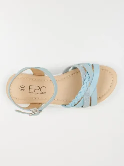 Sandale bleue plateforme fille (31-36)