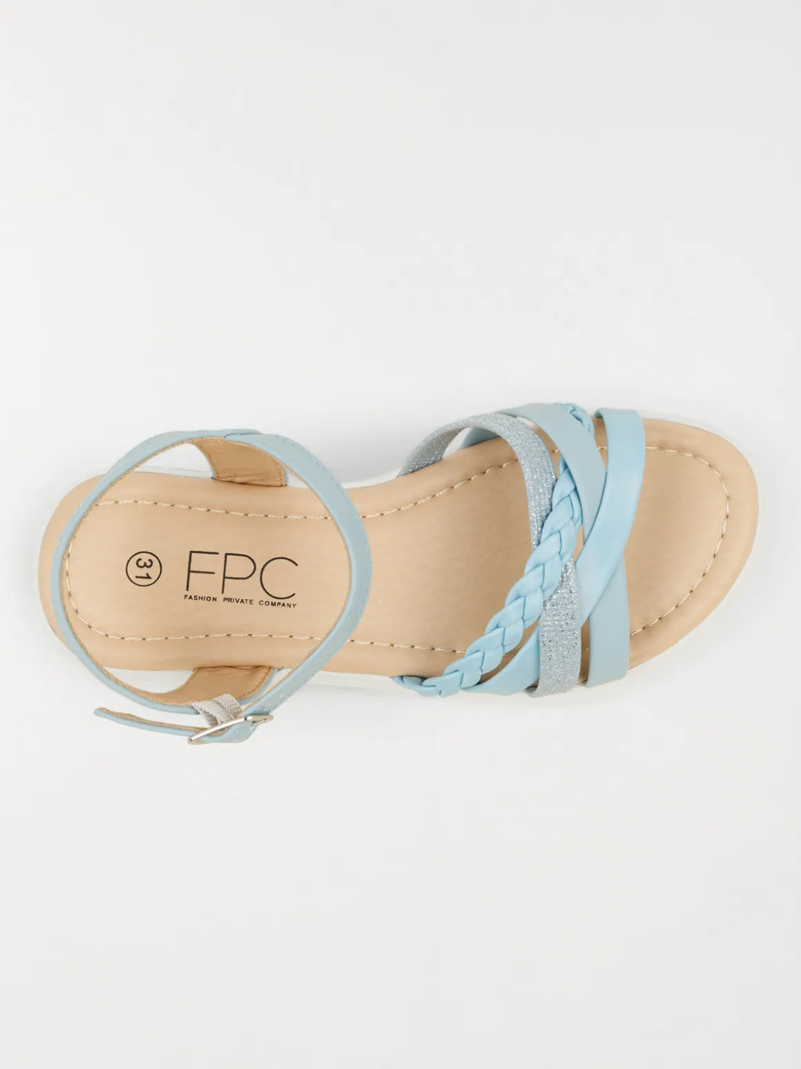 Sandale bleue plateforme fille (31-36)