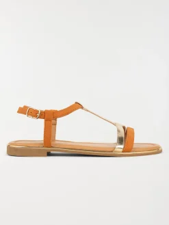 Sandale camel et dorée femme (36-41)