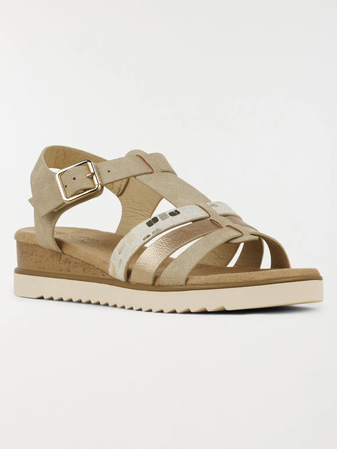 Sandale compensée beige femme (36-41)
