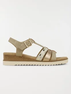Sandale compensée beige femme (36-41)