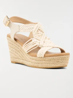 Sandale compensée macramé femme (36-41)