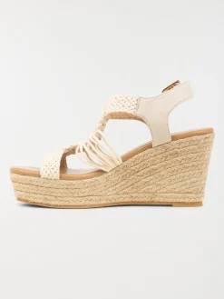 Sandale compensée macramé femme (36-41)