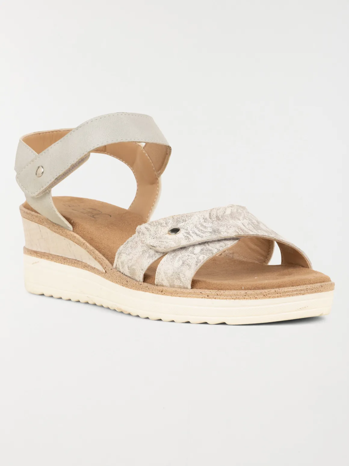Sandale compensée scratch femme (36-41)