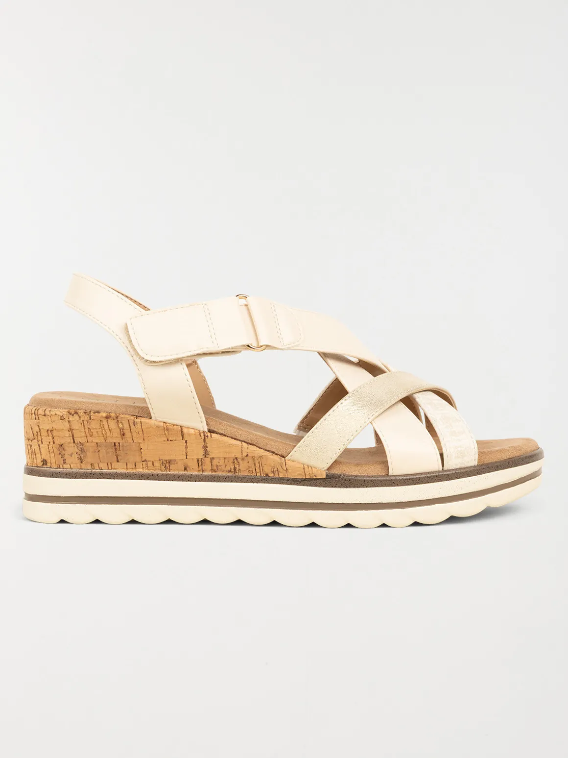 Sandale compensée scratch femme (36-41)