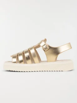 Sandale dorée plateforme fille (31-36)