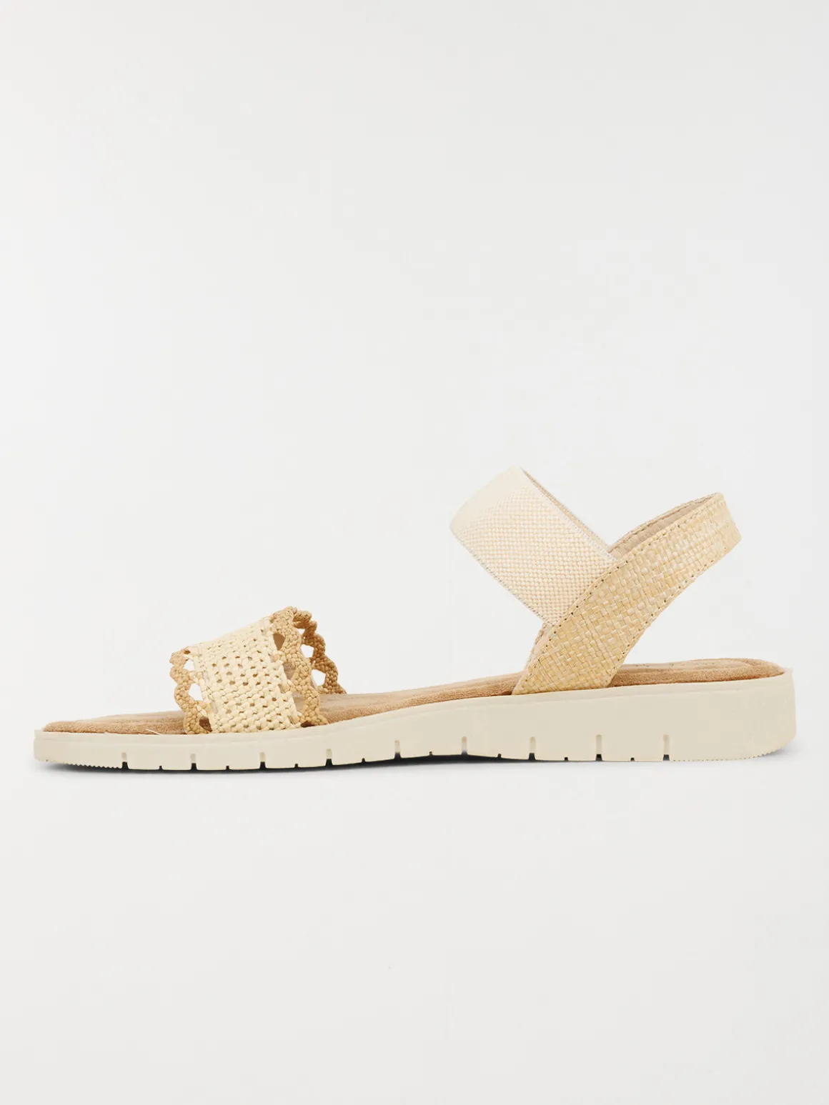 Sandale elastiquée beige femme (36-41)