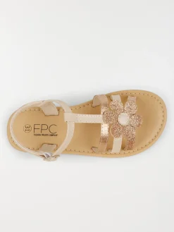 Sandale fleur pailletée fille (31-36)