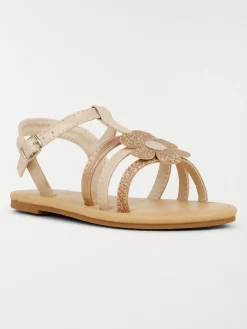 Sandale fleur pailletée fille (31-36)