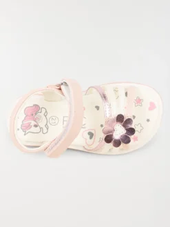 Sandale fleur rose fille (19-23)