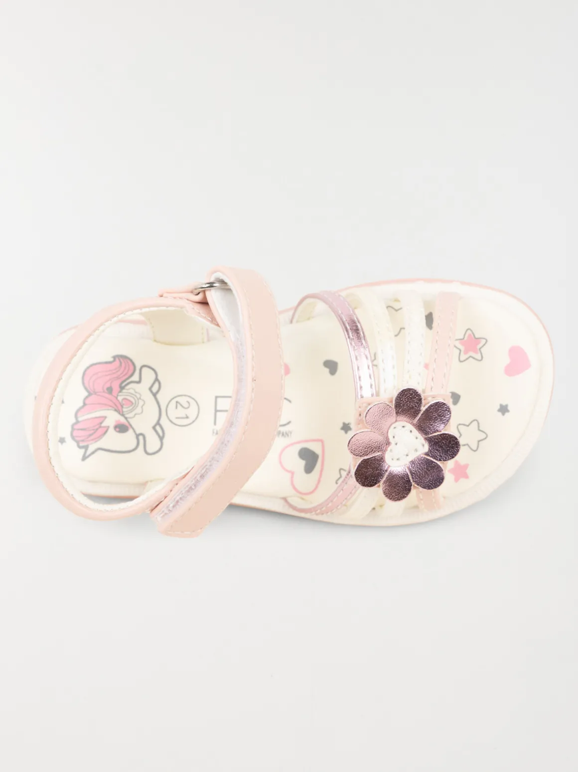 Sandale fleur rose fille (19-23)